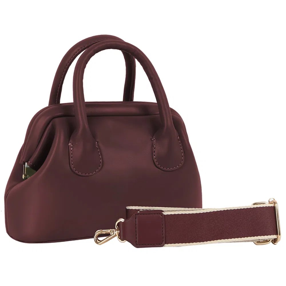 Bolso de mano de lujo para mujer, venta directa de fábrica, con cierre abierto, doble asa, marco de primavera, bolso de médico, bandolera