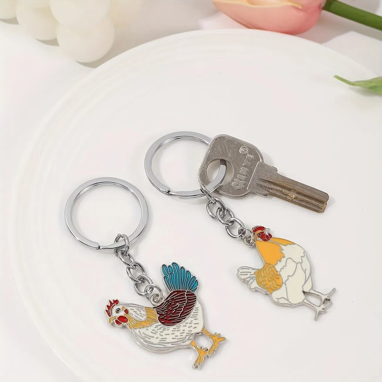 Llave de metal personalizada llavero logo lunar anillo para llaves bolsas cinturón