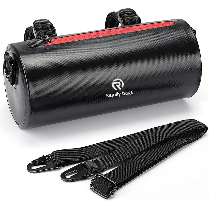 Bolsa de manillar de motocicleta universal impermeable con correa para el hombro, alforja de motocicleta, bolsa de herramientas tipo barril