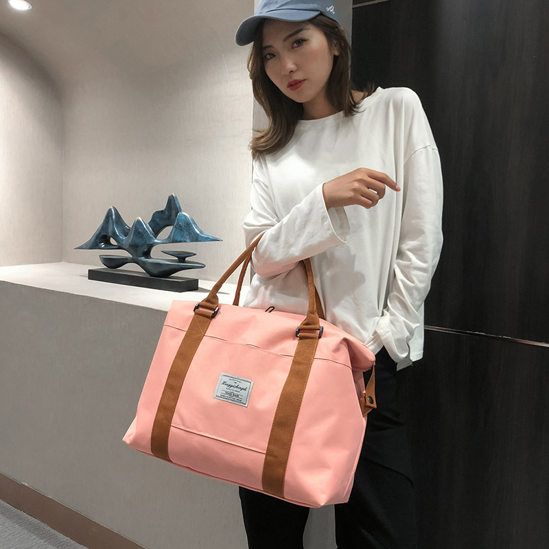 Bolsa de deporte de fin de semana popular al por mayor para mujeres, bolsa de viaje de mano, bolsa de duffle deportiva para damas