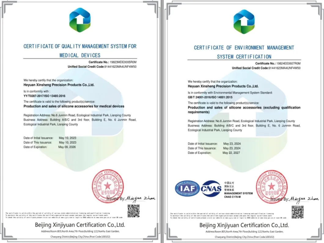Certificación de fundas de silicona