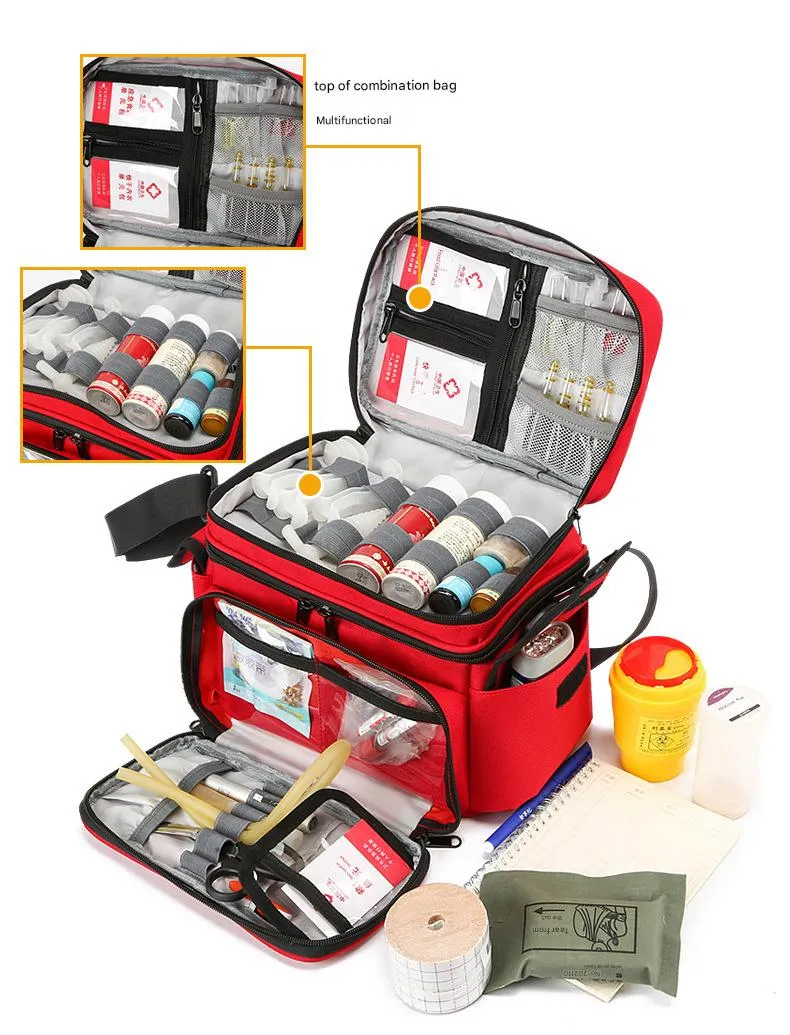 Bolsa de Primeros Auxilios Kit de Emergencia Kit de Trauma Suministros Médicos para Primeros Auxilios
