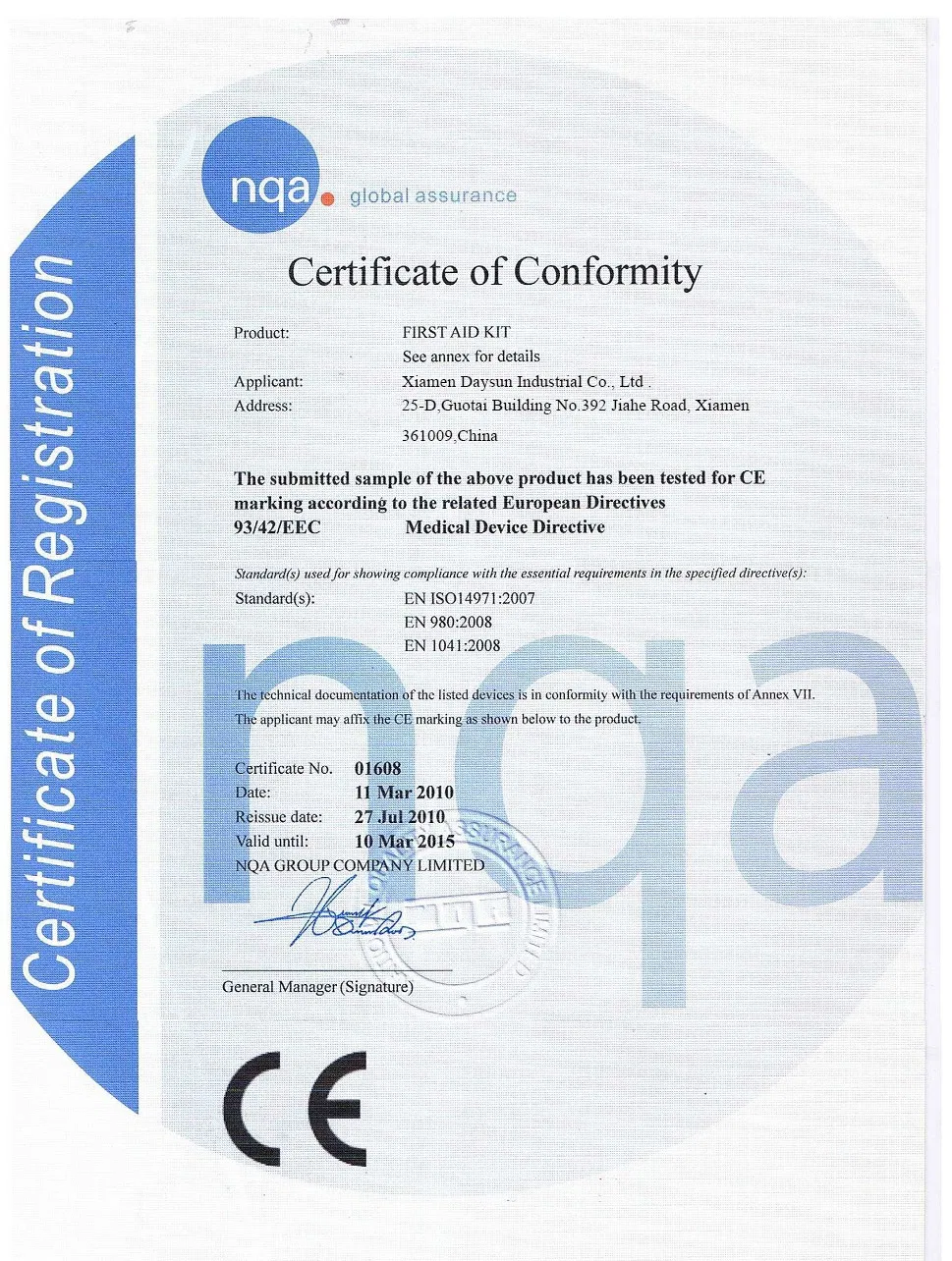 Certificado CE