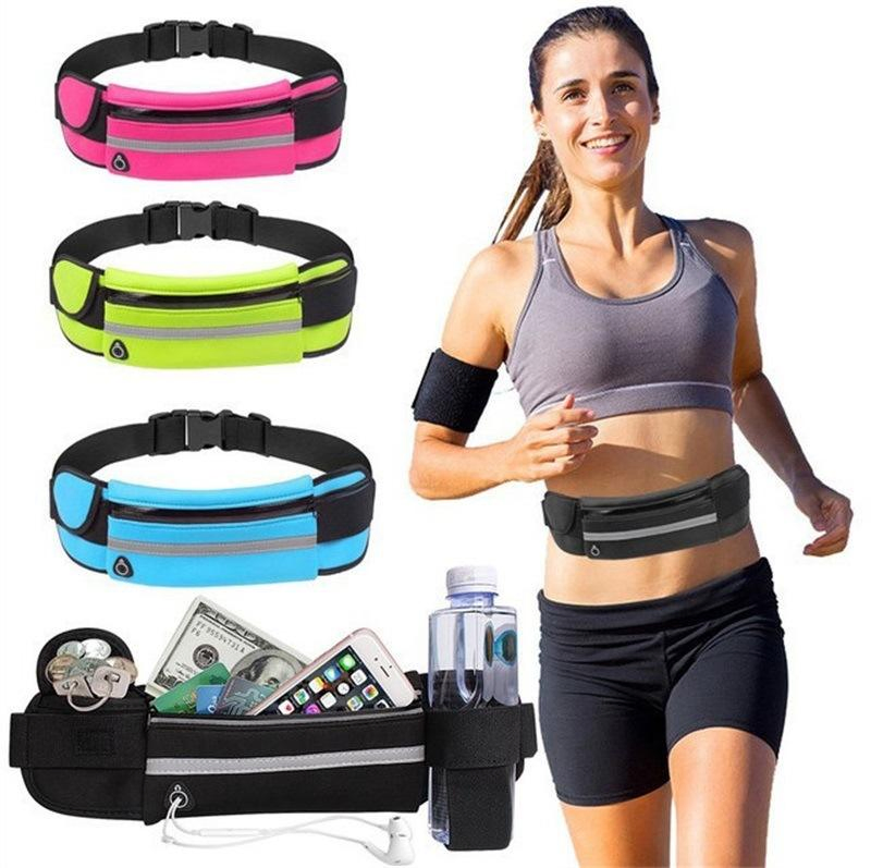 Cinturón de hidratación con soporte para botella de agua, pouch de cintura, bolsa de fanny, bolsa para correr
