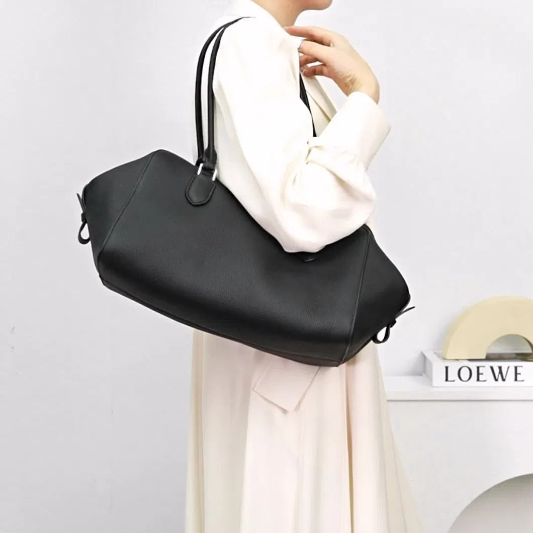 Bolso Baguette Avanzado de Moda de Cuero Genuino para Damas Bolso de Axila