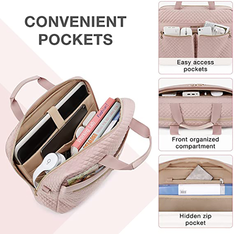 Bolsa de hombro para tabletas de viaje grande de color rosa 17.3 impermeable