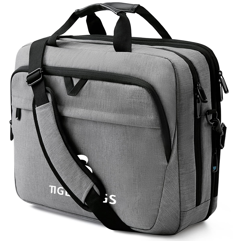 Bolsa de portátil expandible, maletín para computadora, bolsa de hombro para hombres y mujeres