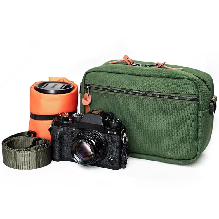 Bolsa de cintura de lujo duradera de PU de cuero personalizada para cámara de video, fotografía para hombres, mochila fanny para mujeres