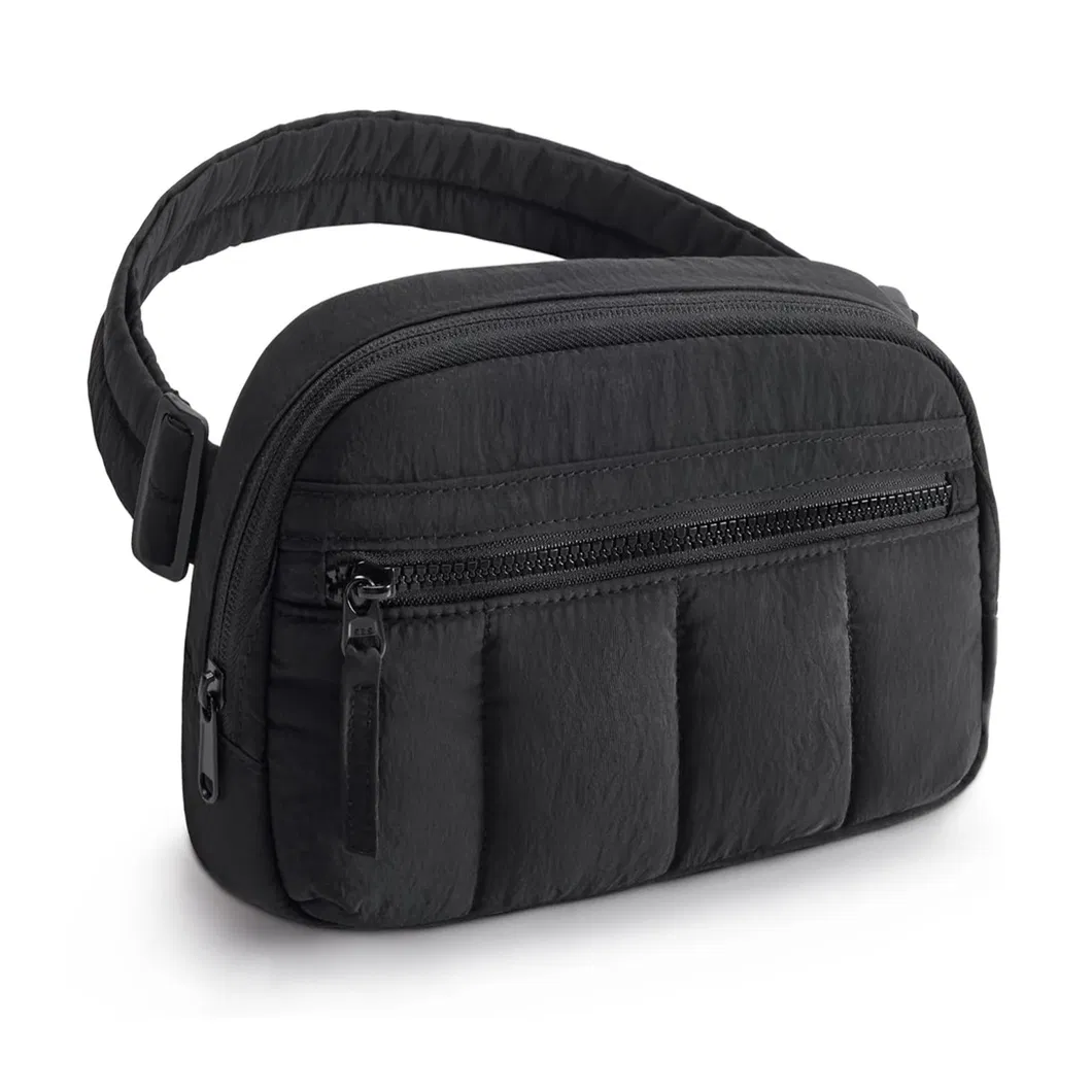Bolso de cadera acolchado ligero de moda al por mayor, riñonera cruzada para mujer