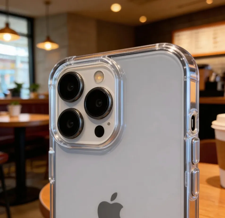 Funda de teléfono TPU clara y a prueba de golpes para iPhone 16/15/14 Anti amarillamiento y anti rayones