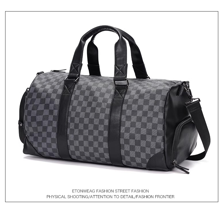 2025 Gran bolsa de viaje de cuero PU para hombres