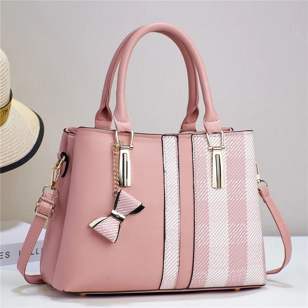 Bolso de cubo para mujeres con gran capacidad y lazo de cuadros