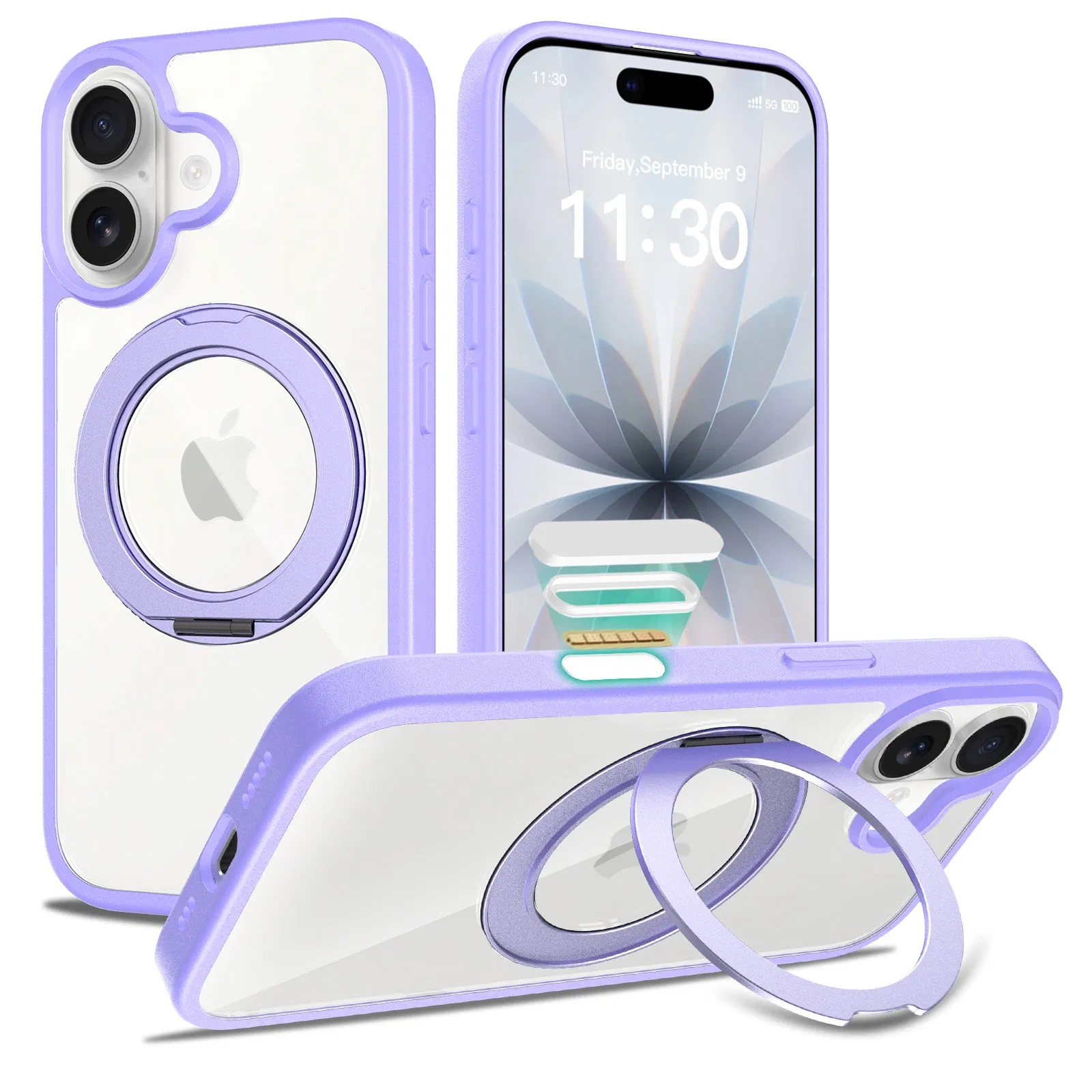Funda protectora de teléfono móvil magnética de TPU, silicona, PC, cuero, soporte claro, Magsafe, sublimación, mate, con soporte, parachoques, a prueba de golpes, billetera inteligente
