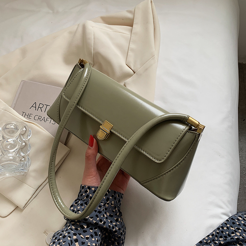 Bolso pequeño cuadrado francés de moda para mujer, nuevo bolso de moda de alta calidad, textura, bolso de hombro único, bolso baguette
