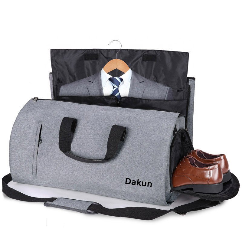 Bolsa de traje plegable personalizada para llevar, bolsa de viaje deportiva de fin de semana