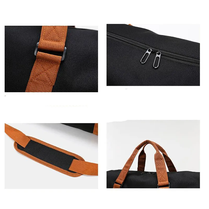 Bolsa de viaje de fin de semana personalizada de poliéster para gimnasio, tote y duffel para mujeres y hombres