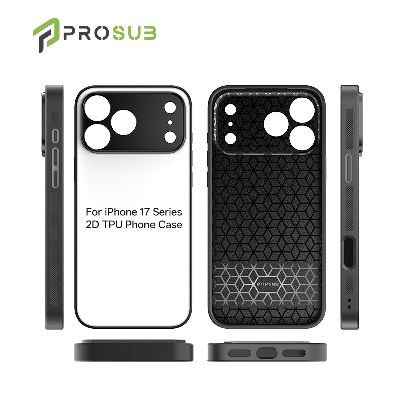Prosub 2D Sublimation Phone Case Blank TPU Mobile Cover for iPhone 17 Series with Precise Camera Cutout