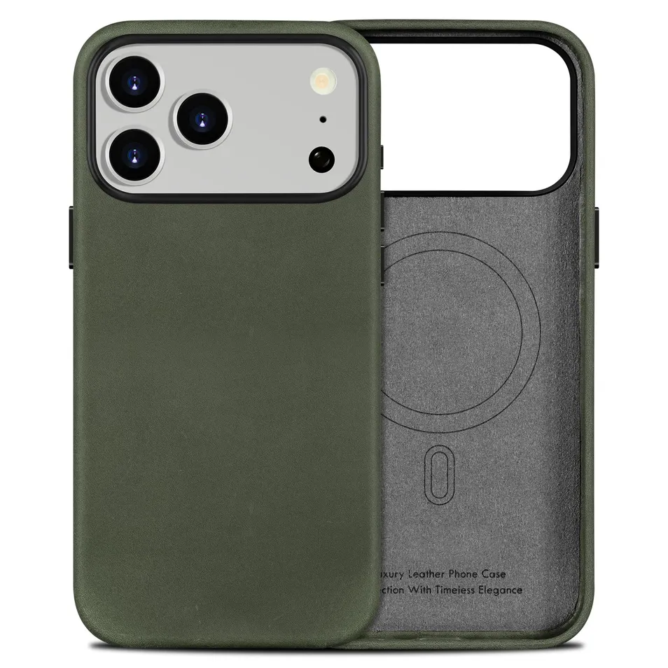Fundas de teléfono móvil de cuero magnéticas Magsafe para iPhone 17 PRO/17 PRO Max