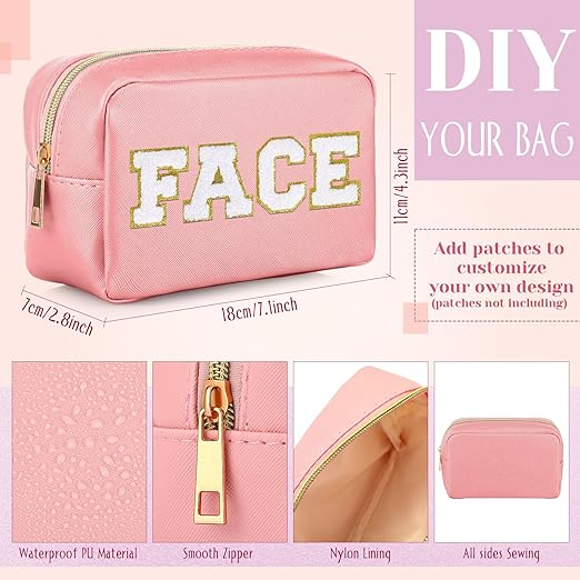 Lona de promoción de moda, organizador de lápices labiales grandes de belleza femenina, etiqueta privada, bolsa de viaje de cosméticos para mujeres, cuero PU