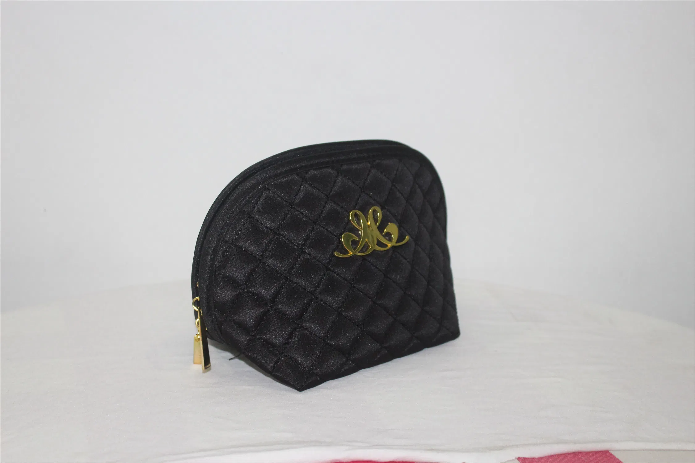 Proveedor de bolsas de maquillaje, bolsa cosmética vintage acolchada, fábrica de venta al por mayor