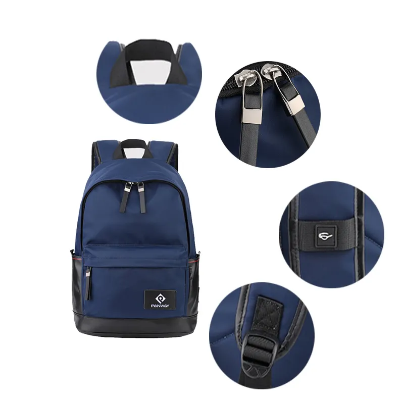 Mochila escolar para adolescentes de nylon impermeable al por mayor para exteriores