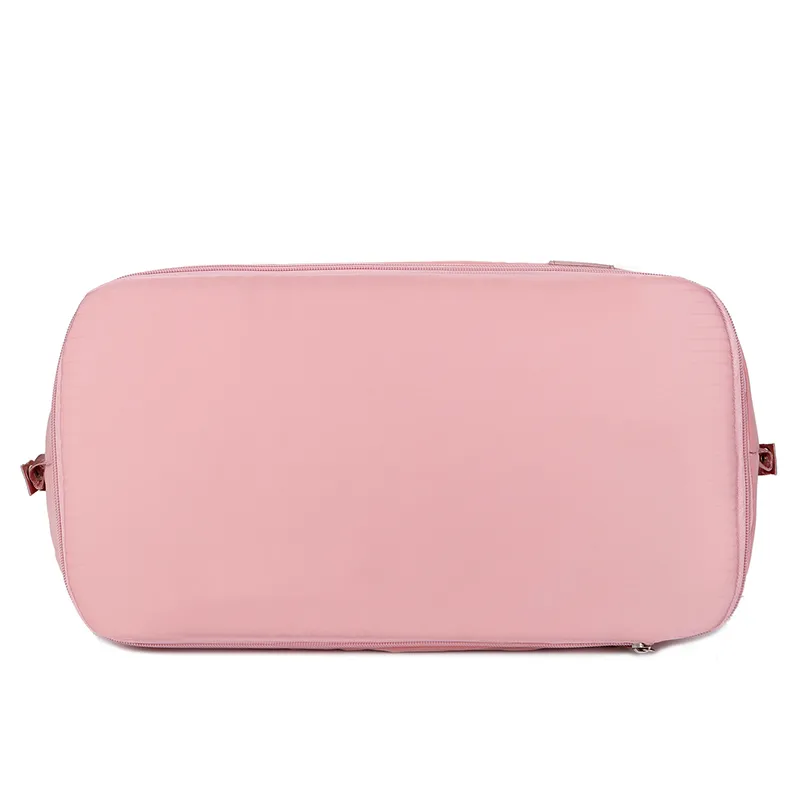 Bolsa de deporte de gran capacidad de nylon colorida, impermeable, con separación para seco y mojado, bolsa de fin de semana para gimnasio para damas