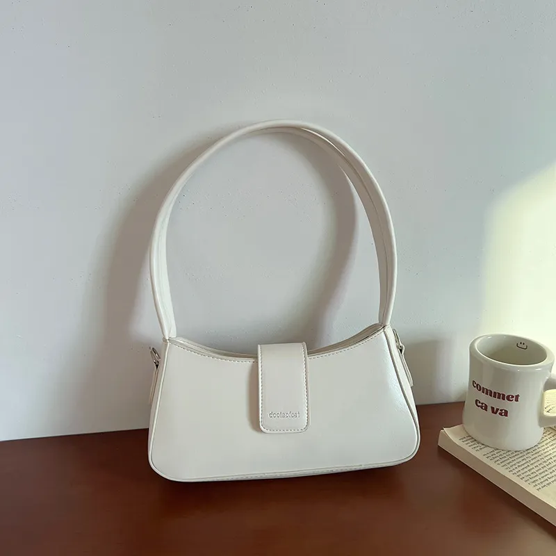 Bolsa de mano clásica tipo baguette portátil y casual para chicas y mujeres