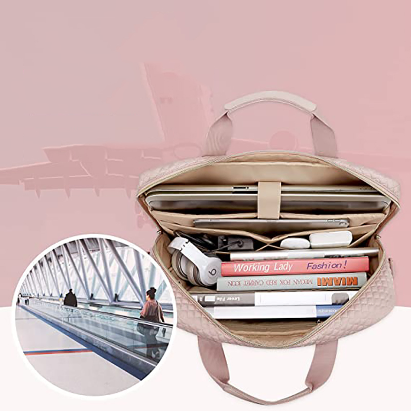 Bolsa de hombro para tabletas de viaje grande de color rosa 17.3 impermeable