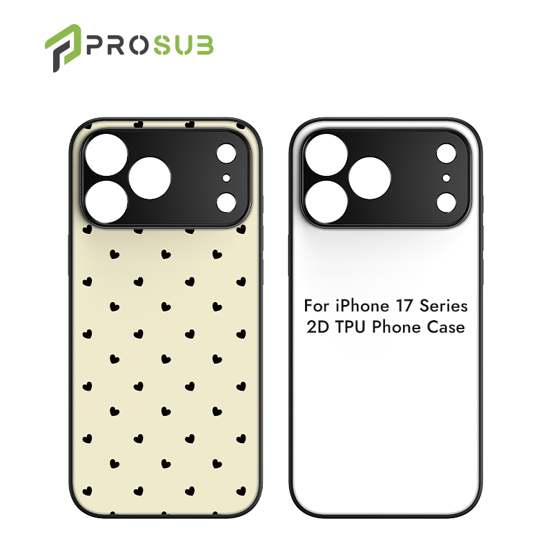 Prosub 2D Sublimation Phone Case Blank TPU Mobile Cover for iPhone 17 Series with Precise Camera Cutout
