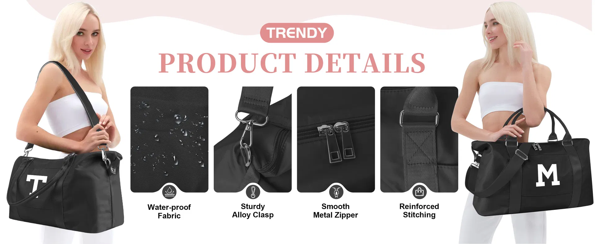 Bolsa de deporte impermeable y ligera para deportes y escapadas de fin de semana