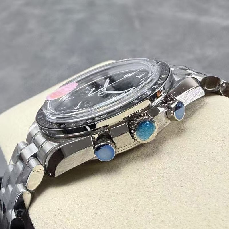 Reloj Profesional Super Serie de Acero Lunar con Luminiscencia y Cronometraje Impermeable 42mm Caja de Acero Inoxidable