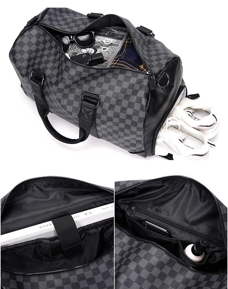2025 Gran bolsa de viaje de cuero PU para hombres
