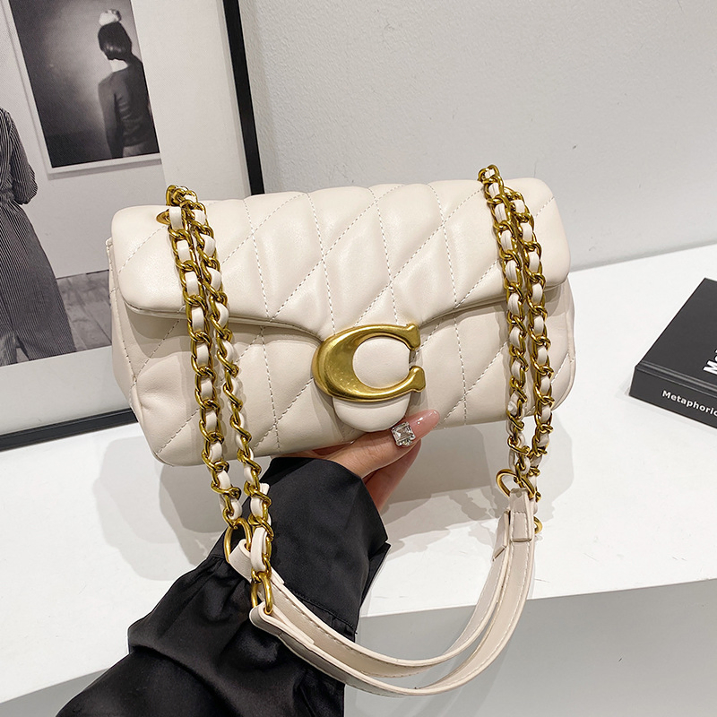 Marca de lujo 2026 Bolsos de cadena pequeños acolchados para mujer de alta calidad - Bolsa de hombro cruzada de moda - Bolsos de mano de marca