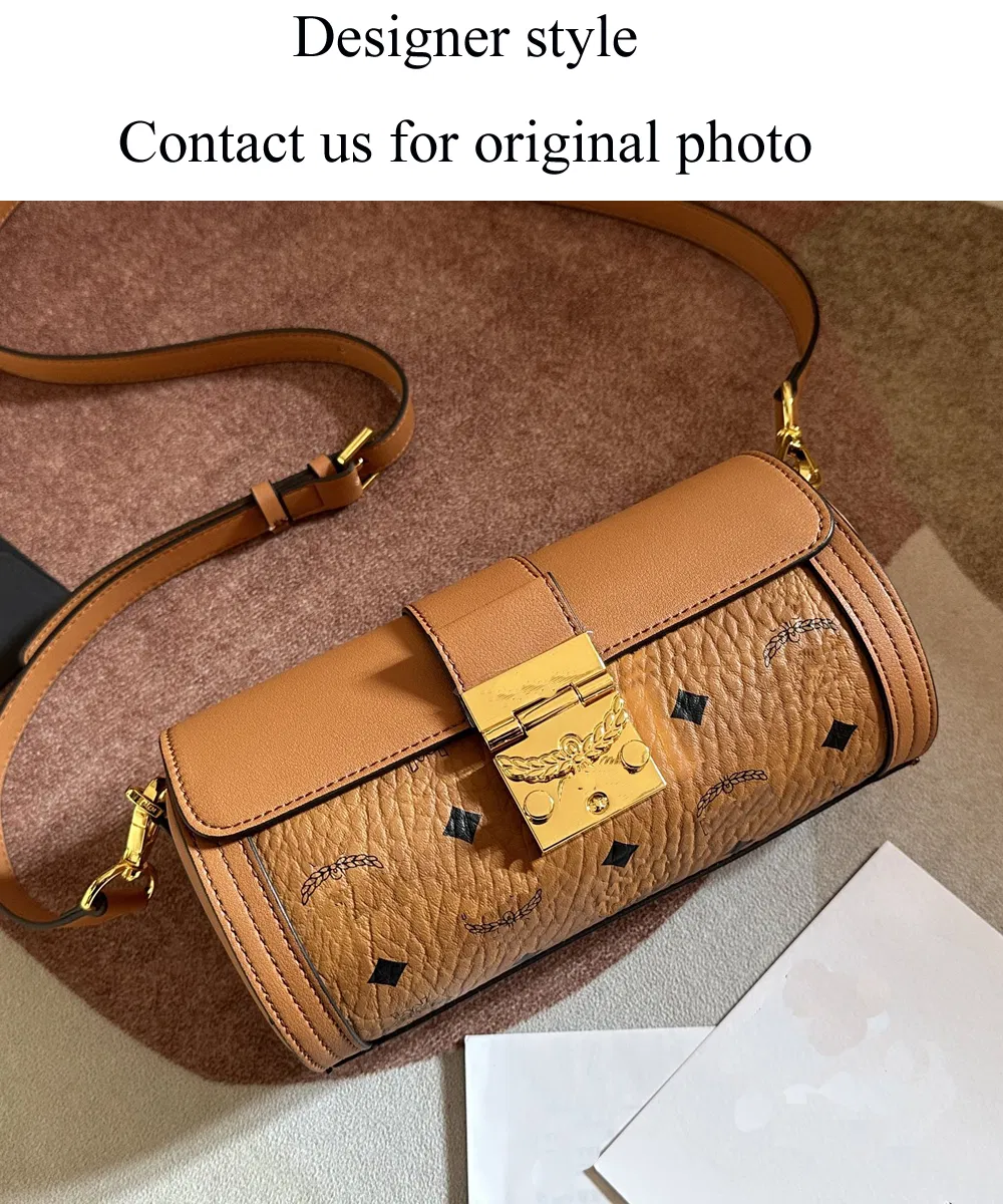 Bolso cruzado de cilindro impreso retro estilo diseñador 1: 1 Copia bolso de hombro de estilo vintage