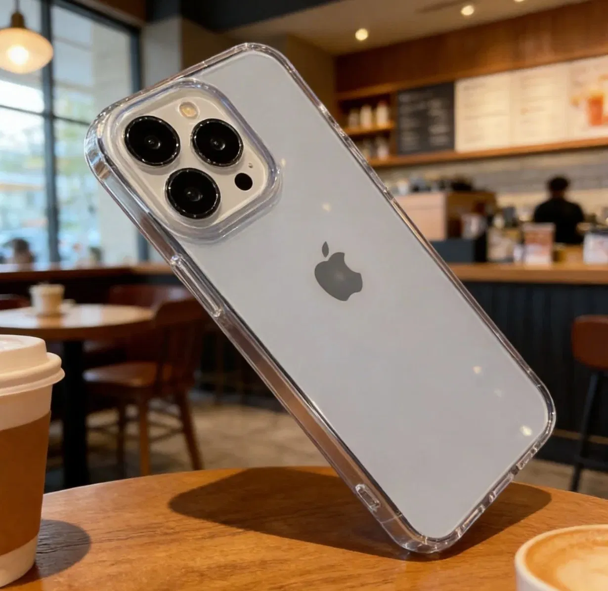Funda de teléfono TPU clara y a prueba de golpes para iPhone 16/15/14 Anti amarillamiento y anti rayones