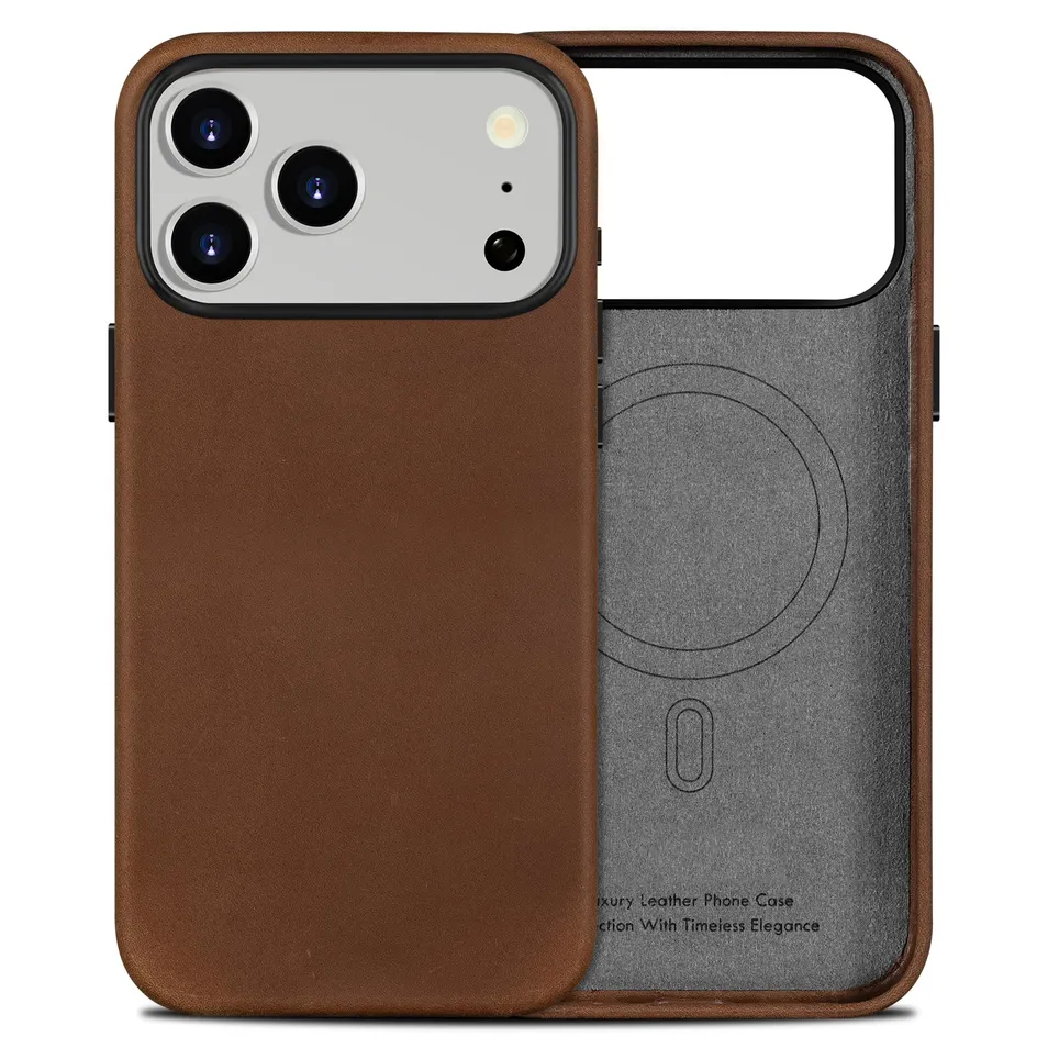 Fundas de teléfono móvil de cuero magnéticas Magsafe para iPhone 17 PRO/17 PRO Max
