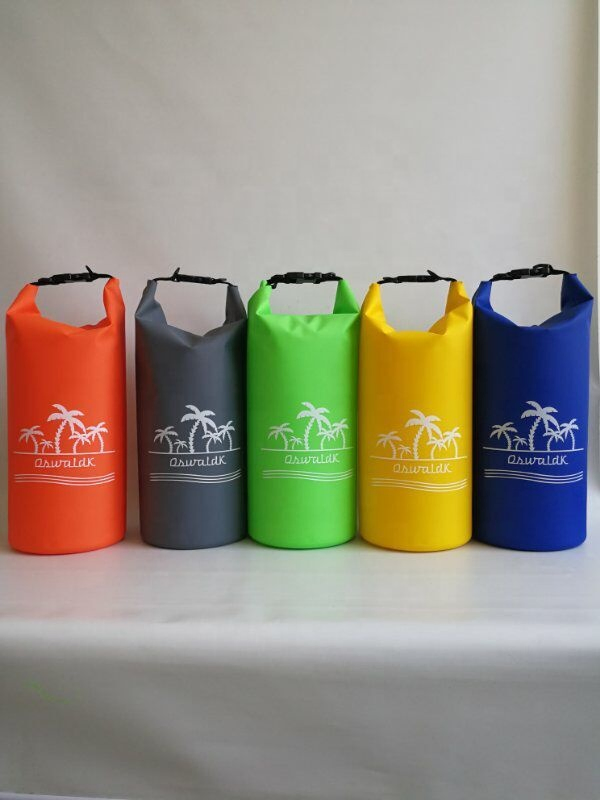 Bolsa seca impermeable de diseño de barril flotante para nadar al aire libre, estilo de moda, con un solo y doble hombro