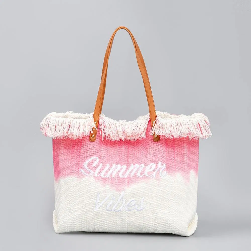 Bolsa de playa simple de nueva venta al por mayor, bolsa de viaje para mujer, bolso de lona de un solo hombro