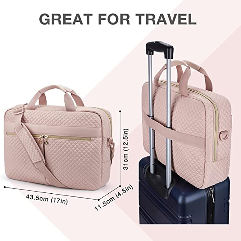 Bolsa de hombro para tabletas de viaje grande de color rosa 17.3 impermeable