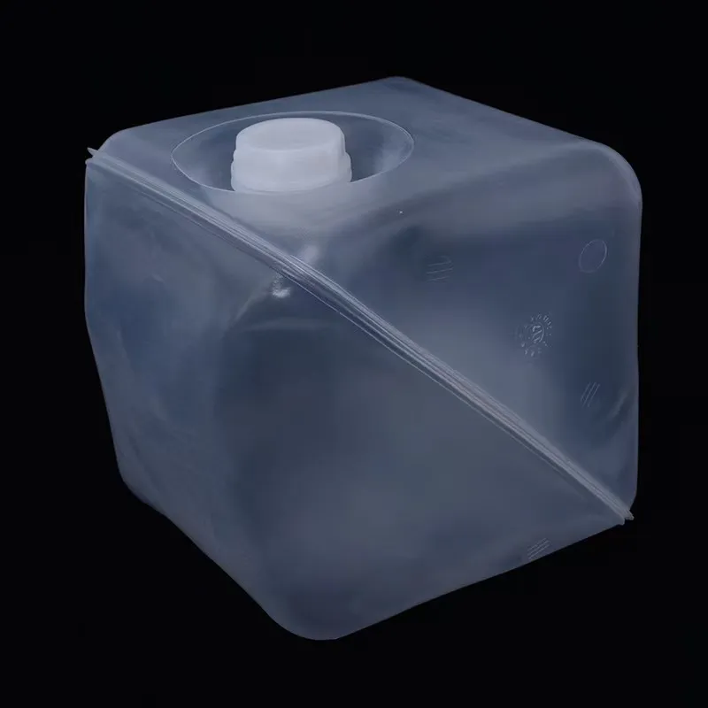 Folding 5L-20L Cubo de Plástico Suave en Forma de Cuadrado para Uso Exterior Bolsa de Agua con Cartón para Barriles y Cubos Cubitainer