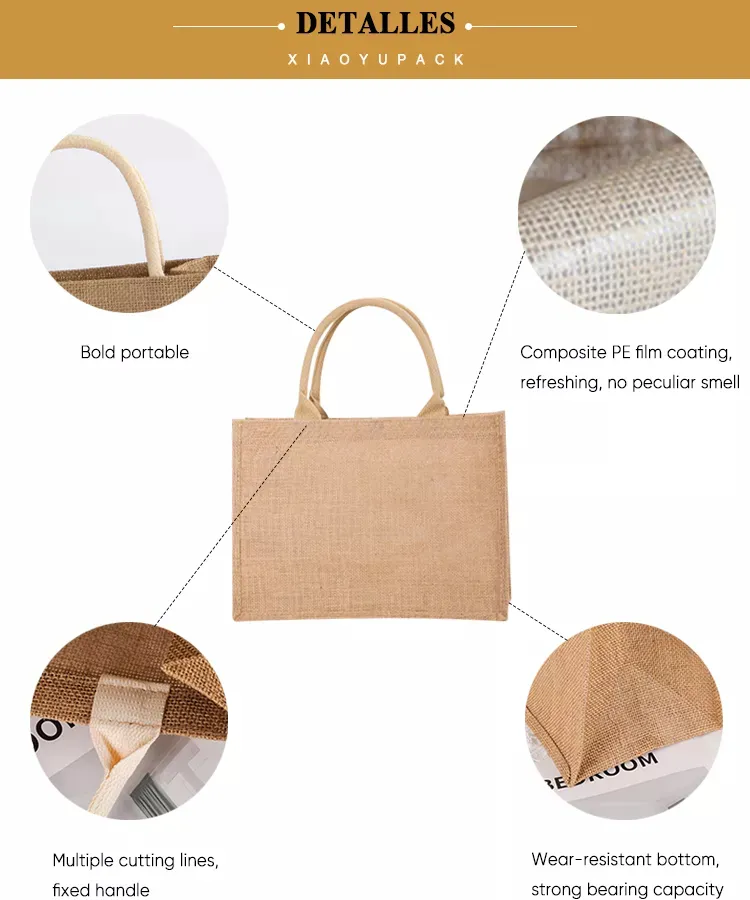 Bolsa de yute respetuosa con el medio ambiente