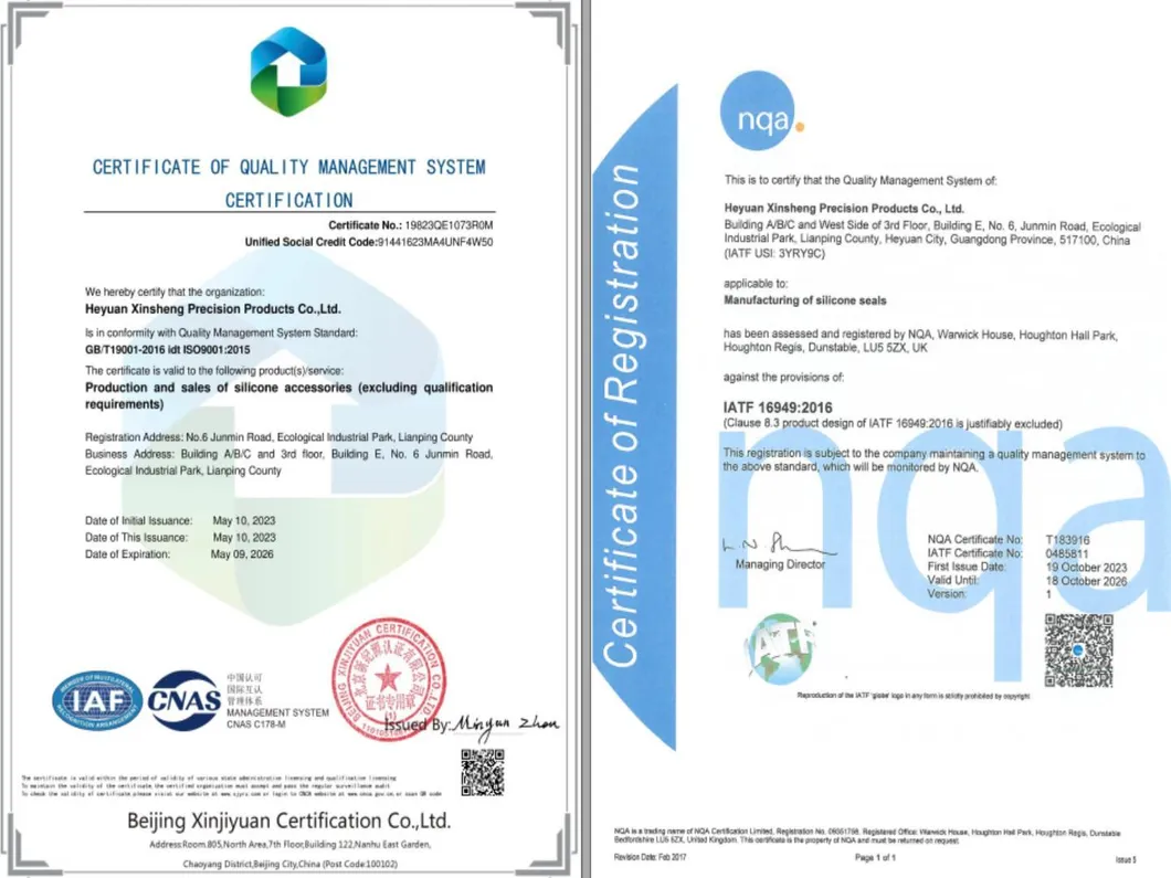 Certificado de calidad de producto