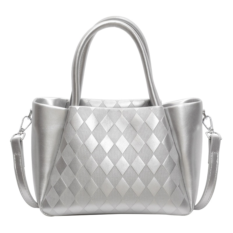 Bolso Tote de Diamante Acolchado para Mujeres en Negro con Asas Superiores y Correa Cruzada Desmontable, Bolsa Versátil de Dos Maneras para Llevar en Negro