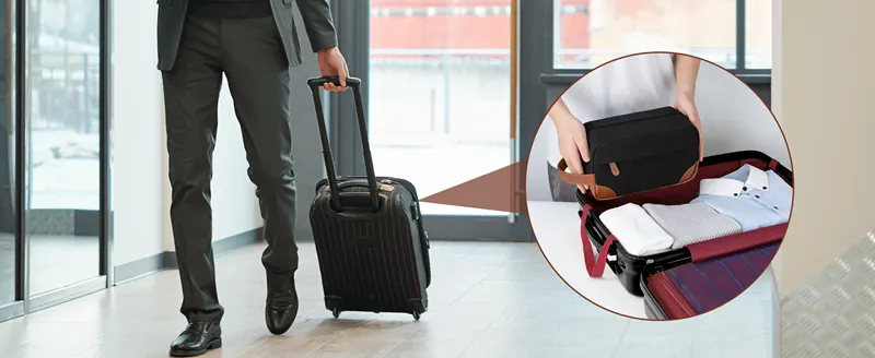 Bolsa de aseo de lona para hombres