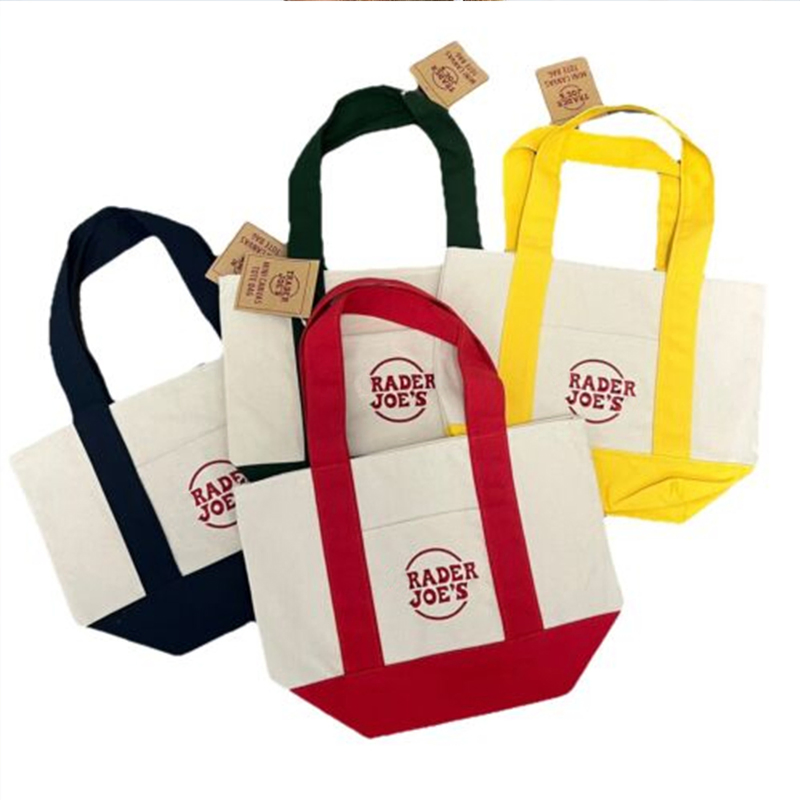 Bolsa de tela reutilizable de algodón para mujer con logo personalizado en varios colores, nueva mini bolsa de moda para compras y viajes