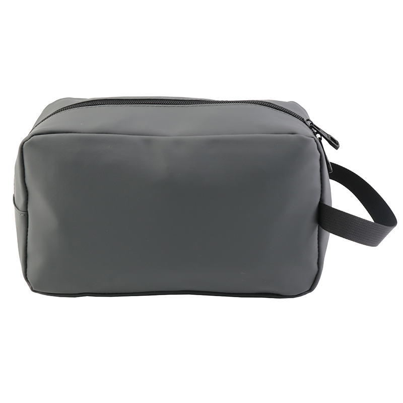 Bolsa organizadora de maquillaje de lujo con cremallera de malla, estuche cosmético de viaje para hombres, pequeño y resistente al agua, de cuero PU suave, para gimnasio y artículos de tocador