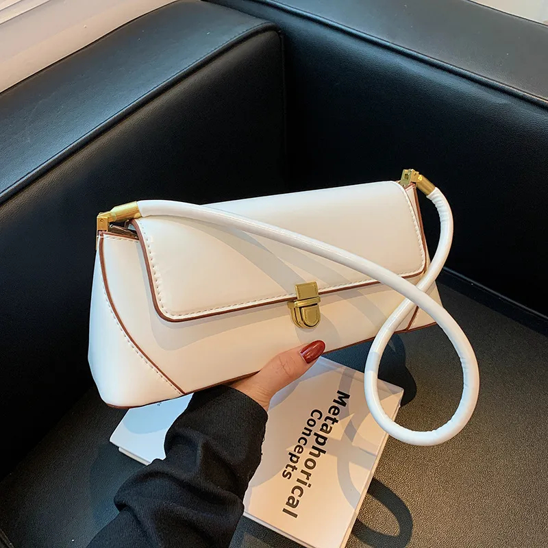 Bolso pequeño cuadrado francés de moda para mujer, nuevo bolso de moda de alta calidad, textura, bolso de hombro único, bolso baguette