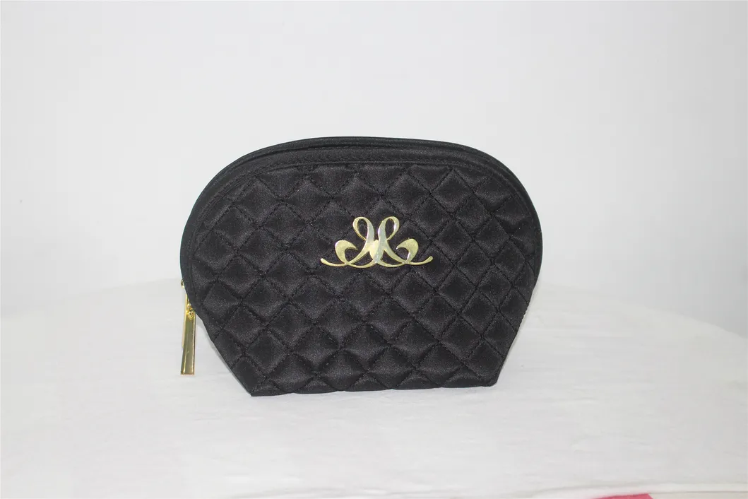 Proveedor de bolsas de maquillaje, bolsa cosmética vintage acolchada, fábrica de venta al por mayor
