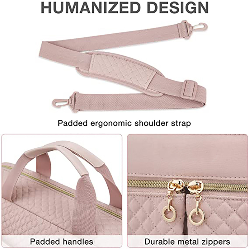 Bolsa de hombro para tabletas de viaje grande de color rosa 17.3 impermeable