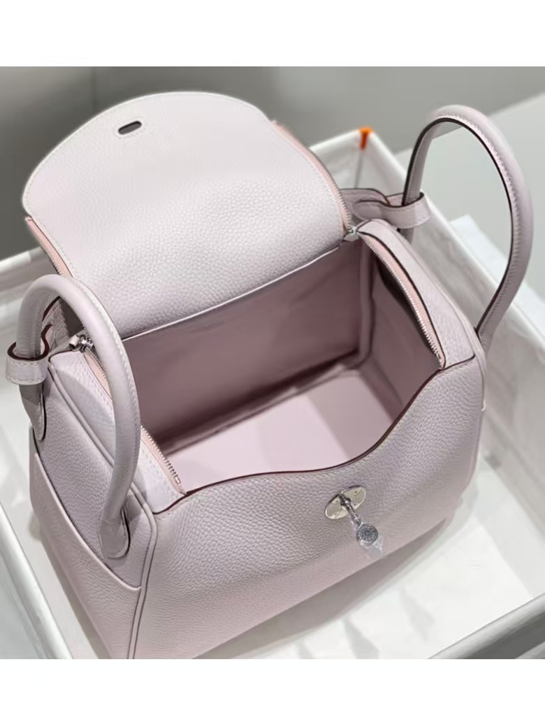 H Hardware de Acero Inoxidable Tc Bolso de Cuero Genuino Lindi 19/26/30 Bolsa de Mano de Grano de Lichi de Piel de Vaca de Capa Superior para Mujeres